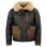 Men’s F-35 Aviator Chocolate Sheepskin Leather Jacket