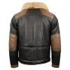 Men’s F-35 Aviator Chocolate Sheepskin Leather Jacket Men’s F-35 Aviator Chocolate Sheepskin Leather Jacket