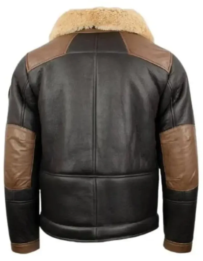 Men’s F-35 Aviator Chocolate Sheepskin Leather Jacket Men’s F-35 Aviator Chocolate Sheepskin Leather Jacket