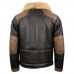 Men’s F-35 Aviator Chocolate Sheepskin Leather Jacket