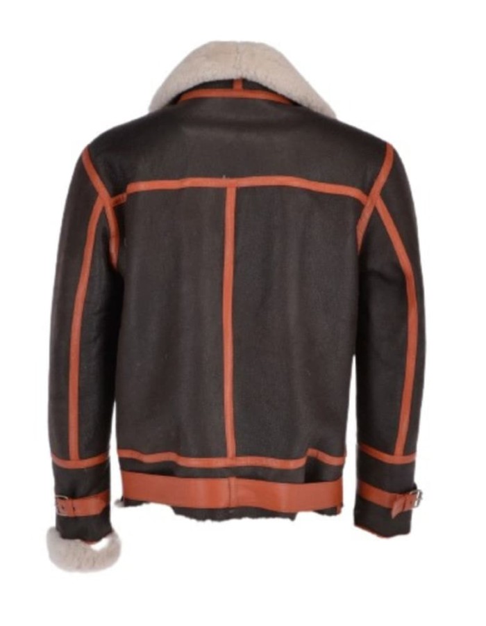Men’s Flying Aviator Shearling Bomber Jacket