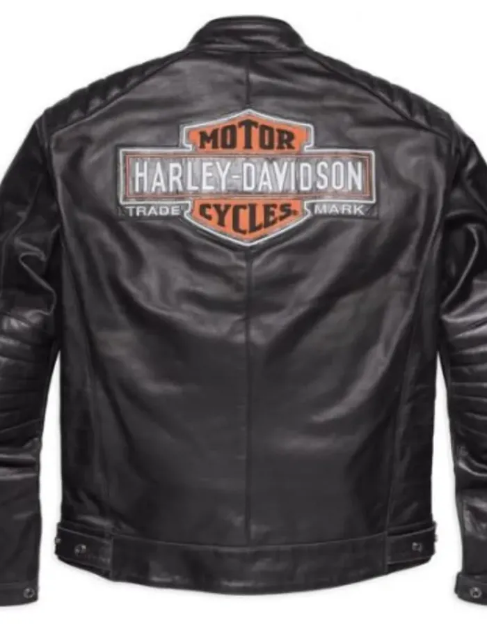 Mens Harley Davidson Legend Black Motorcycle Leather Jacket