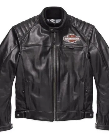 Mens Harley Davidson Legend Black Motorcycle Leather Jacket