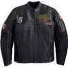 Men’s Harley Davidson Perforated Black Leather Jacket