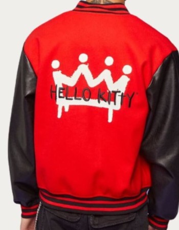 Mens Hello Kitty Varsity Bomber Jacket Mens Hello Kitty Varsity Bomber Jacket