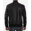 Men's Letterman Black Leather Bomber Jacket Men's Letterman Black Leather Bomber Jacket