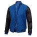 Men's Baseball Style Blue Letterman Varsity Bomber Jacket