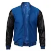 Men's Baseball Style Blue Letterman Varsity Bomber Jacket Men's Baseball Style Blue Letterman Varsity Bomber Jacket