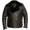 Mens Dark Brown Motorcycle Shearling Leather Jacket
