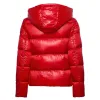 Mens Hooded Puffer Red Jacket