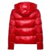 Mens Hooded Puffer Red Jacket