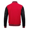 Men's Baseball Style Red Letterman Varsity Bomber Jacket