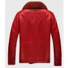Mens Shearling Red Leather Jacket