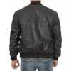 Mens Black Snuff Leather Bomber Jacket Mens Black Snuff Leather Bomber Jacket