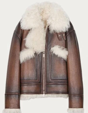 Mens Steve Harvey Shearling Jacket