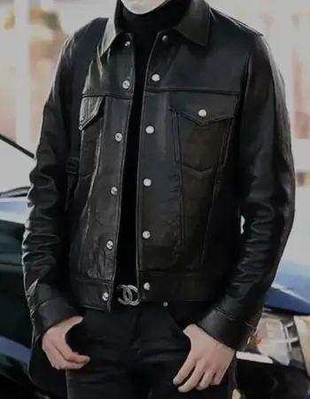 Min Yoongi Suga Black Leather Jacket