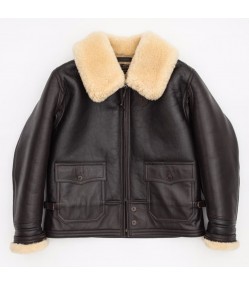 Navy M-445A Flight Shearling Leather Jacket