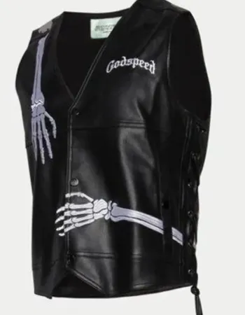 NYC Godspeed Rod Black Leather Vest