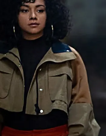 Power Book II Ghost S03 Effie Morales Brown Cropped Jacket