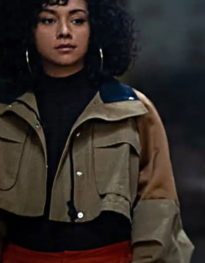 Power Book II Ghost S03 Effie Morales Brown Cropped Jacket Power Book II Ghost S03 Effie Morales Brown Cropped Jacket