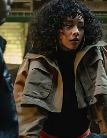 Power Book II Ghost S03 Effie Morales Brown Cropped Jacket Power Book II Ghost S03 Effie Morales Brown Cropped Jacket