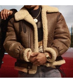 Power Book iii Lou Lou Brown Shearling Leather Jacket Power Book iii Lou Lou Brown Shearling Leather Jacket