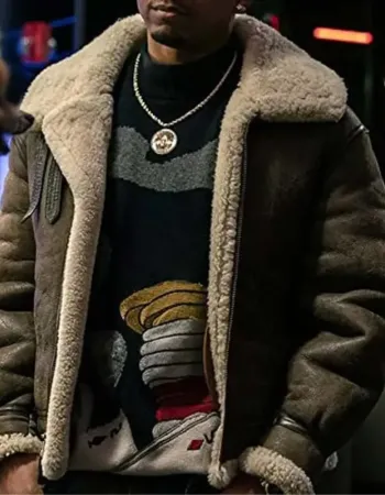 Power Book iii Lou Lou Brown Shearling Leather Jacket Power Book iii Lou Lou Brown Shearling Leather Jacket
