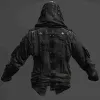 PUBG Black Hooded Leather Jacket
