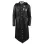 PUBG Black Leather Hooded Trench Coat