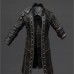 PUBG Black Leather Trench Coat