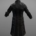 PUBG Black Leather Trench Coat