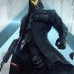 PUBG Season 11 Elite Agent Black Hooded Leather Trench Coat