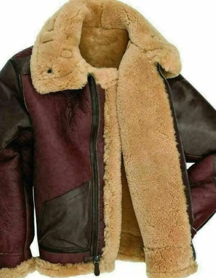 RAF Cockpit Aviator B-3 Shearling Bomber Leather Jacket RAF Cockpit Aviator B-3 Shearling Bomber Leather Jacket