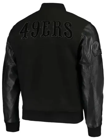 Sf San Francisco 49ers Black Bomber Jacket