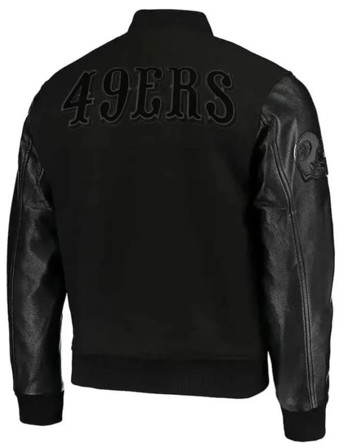 Sf San Francisco 49ers Black Bomber Jacket