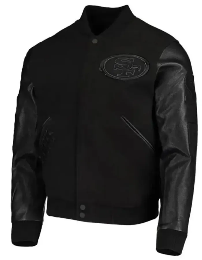Sf San Francisco 49ers Black Bomber Jacket Sf San Francisco 49ers Black Bomber Jacket