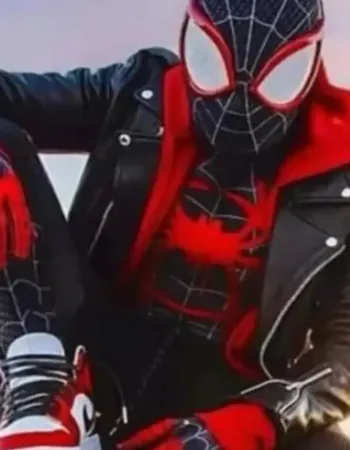 Spider-Man Spider Verse Miles Morales Leather Jacket Spider-Man Spider Verse Miles Morales Leather Jacket