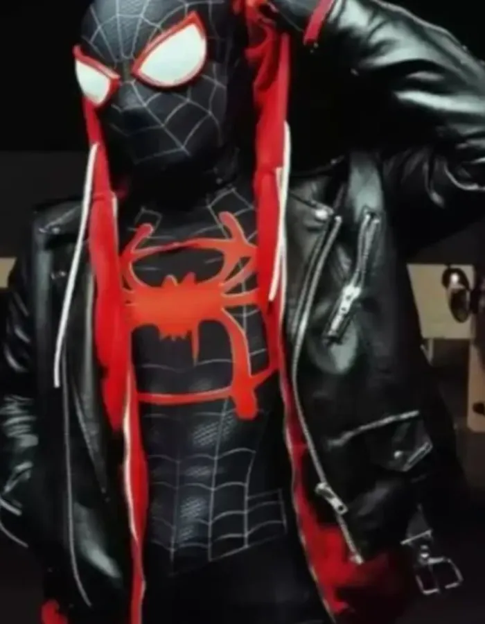 Spider-Man Spider Verse Miles Morales Leather Jacket