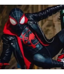 Spider-Man Spider Verse Miles Morales Leather Jacket