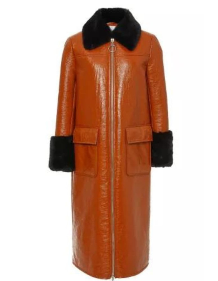 Supernatural Season 15 Anael Shearling Leather Coat