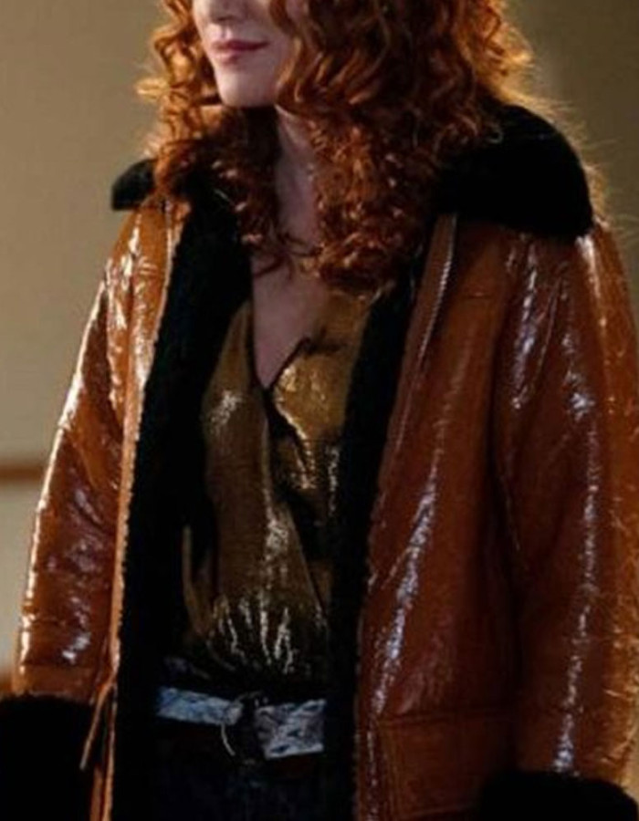 Supernatural Season 15 Anael Shearling Leather Coat