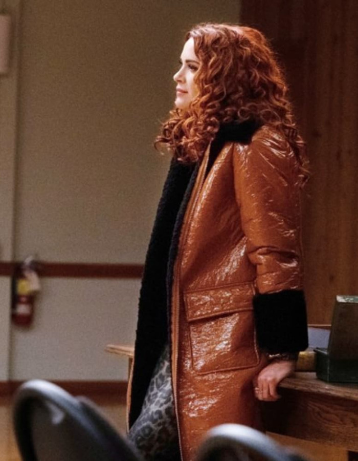 Supernatural Season 15 Anael Shearling Leather Coat