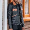 Tariq St Patrick Power Book II Ghost Black Leather Jacket Tariq St Patrick Power Book II Ghost Black Leather Jacket
