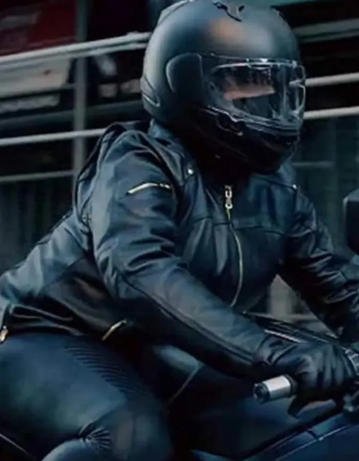 The Equalizer Queen Latifah Black Biker Leather Jacket The Equalizer Queen Latifah Black Biker Leather Jacket