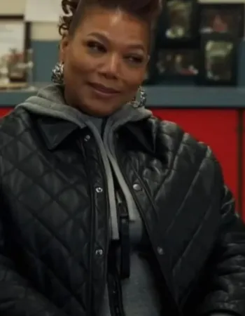 The Equalizer Queen Latifah Black Quilted Leather Jacket