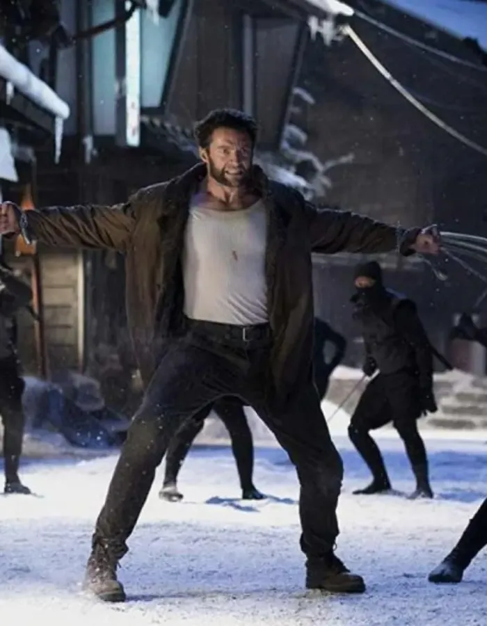 The Wolverine Logan Shearling Brown Leather Coat The Wolverine Logan Shearling Brown Leather Coat