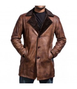 The Wolverine Logan Shearling Brown Leather Coat