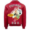 Top Gun Lady Lucky Red Leather Jacket