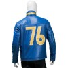Vault Fallout 76 Blue Leather Jacket