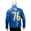 Vault Fallout 76 Blue Leather Jacket Vault Fallout 76 Blue Leather Jacket